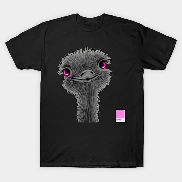 OSTRICH PINK - white full  by COLORBLIND WorldView T-Shirt by DREAM SIGNED Collection